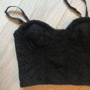 Aritzia lace bra bustier crop